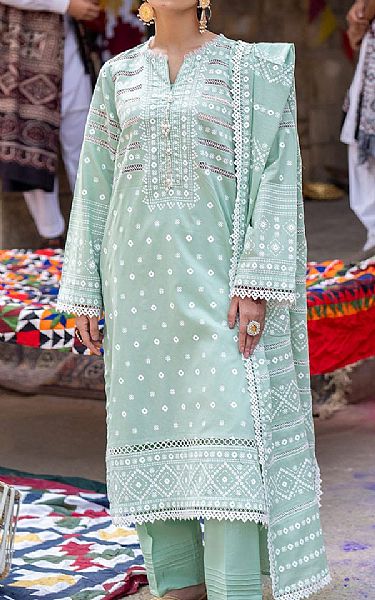 Gul Ahmed Summer Green Lawn Suit | Pakistani Lawn Dress in USA- Image 1