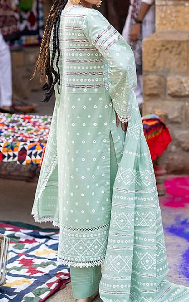 Gul Ahmed Summer Green Lawn Suit | Pakistani Lawn Dress in USA- Image 2