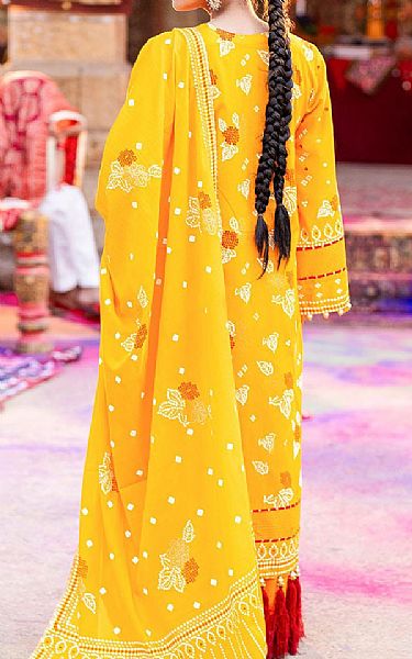 Gul Ahmed Orange Lawn Suit | Pakistani Lawn Dress in USA- Image 2