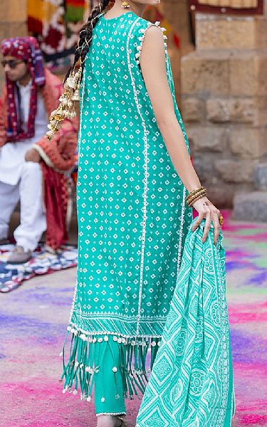 Gul Ahmed Sea Green Lawn Suit | Pakistani Lawn Dress in USA- Image 2