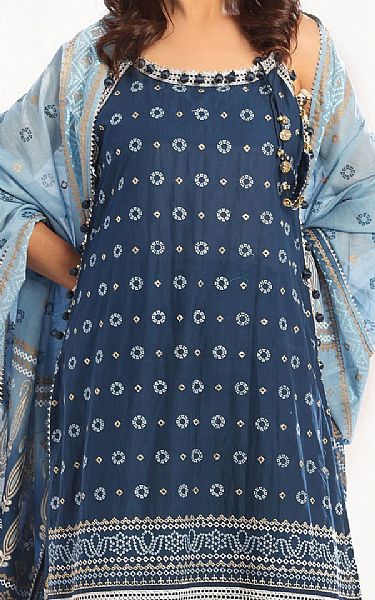 Gul Ahmed Pickled Bluewood Lawn Suit | Pakistani Lawn Dress in USA- Image 2