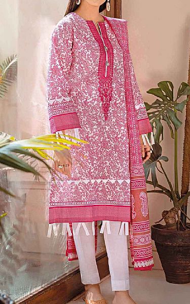 Gul Ahmed Hot Pink Lawn Suit | Pakistani Dresses in USA- Image 1