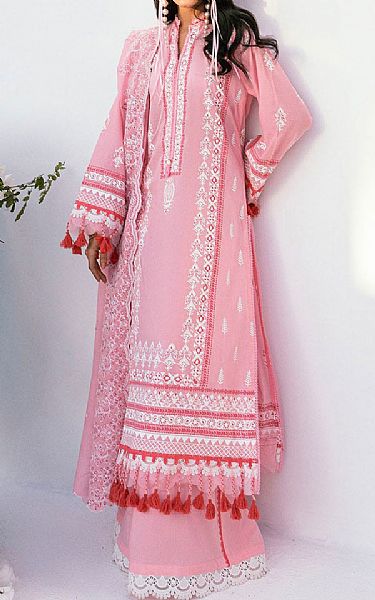 Gul Ahmed Oyster Pink Lawn Suit | Pakistani Lawn Dress in USA- Image 1