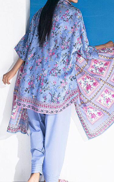 Gul Ahmed Carolina Blue Lawn Suit | Pakistani Lawn Dress in USA- Image 2