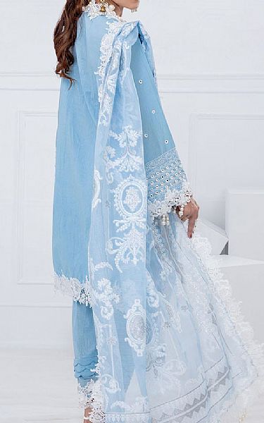 Gul Ahmed Baby Blue Lawn Suit | Pakistani Lawn Dress in USA- Image 2