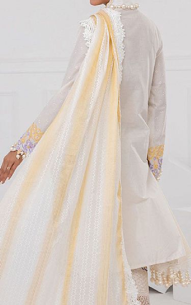 Gul Ahmed Ivory Lawn Suit | Pakistani Lawn Dress in USA- Image 2