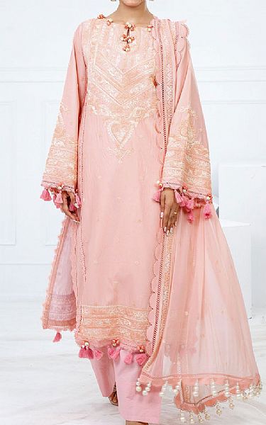 Gul Ahmed Dusty Pink Lawn Suit | Pakistani Lawn Dress in USA- Image 1
