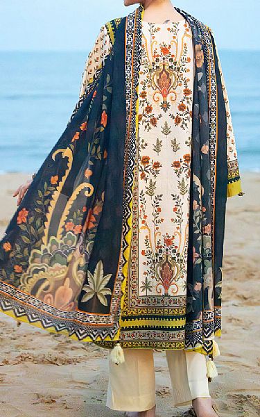 Gul Ahmed Off White Lawn Suit | Pakistani Lawn Dress in USA- Image 2