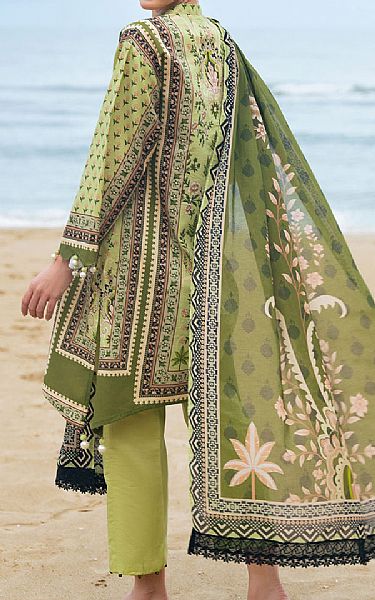 Gul Ahmed Light Olive Lawn Suit | Pakistani Lawn Dress in USA- Image 2