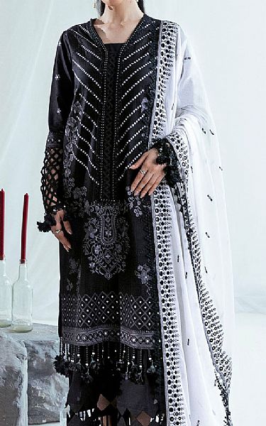 Gul Ahmed Black Lawn Suit | Pakistani Lawn Dress in USA- Image 1