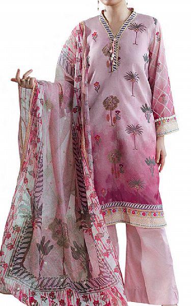 Gul Ahmed Tea Pink Lawn Suit | Pakistani Lawn Dress in USA- Image 1