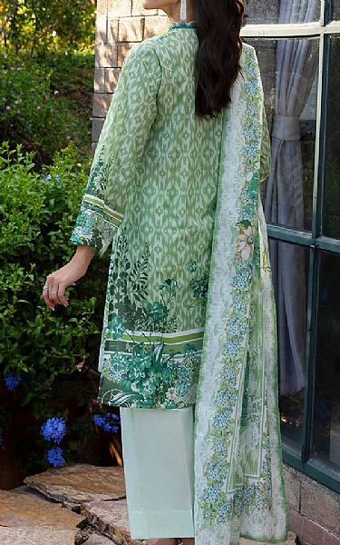 Gul Ahmed Light Green/Off White Lawn Suit | Pakistani Lawn Dress in USA- Image 2