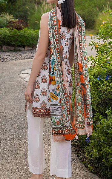 Gul Ahmed Off White Lawn Suit | Pakistani Lawn Dress in USA- Image 2