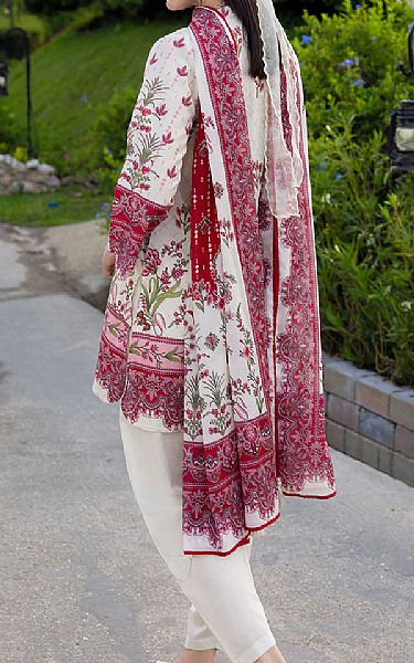 Gul Ahmed Off White Lawn Suit | Pakistani Lawn Dress in USA- Image 2