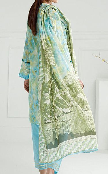 Gul Ahmed Aqua/Green Mist Lawn Suit | Pakistani Lawn Dress in USA- Image 2