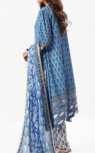 Gul Ahmed Celestial Blue Lawn Suit | Pakistani Lawn Dress in USA- Image 2