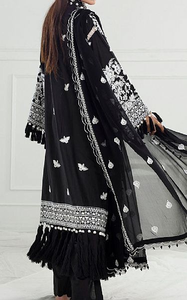 Gul Ahmed Black/Off White Lawn Suit | Pakistani Lawn Dress in USA- Image 2