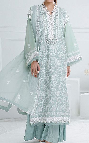 Gul Ahmed Summer Green Lawn Suit | Pakistani Lawn Dress in USA- Image 1
