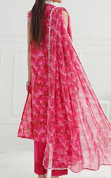 Gul Ahmed Raspberry Pink Lawn Suit | Pakistani Lawn Dress in USA- Image 2
