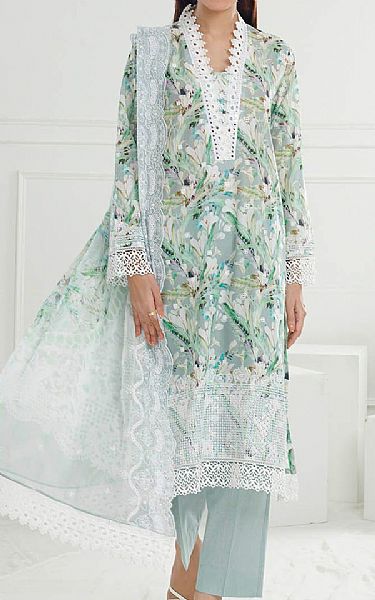 Gul Ahmed Summer Green Lawn Suit | Pakistani Lawn Dress in USA- Image 1