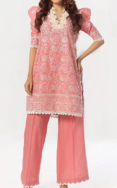 Gul Ahmed Pink Lawn Suit (2 pcs) | Pakistani Lawn Dress in USA- Image 1