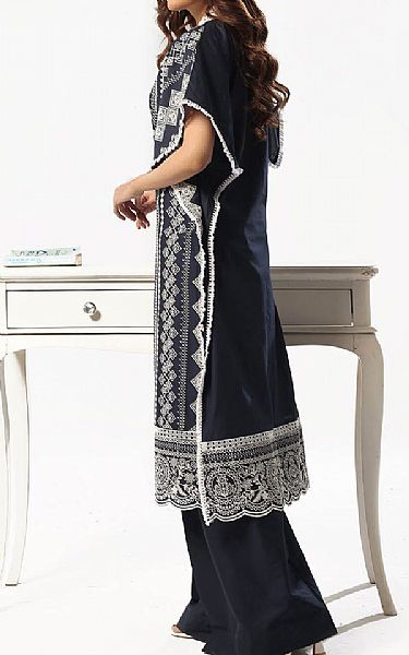 Gul Ahmed Black/Off White Lawn Suit (2 pcs) | Pakistani Lawn Dress in USA- Image 2
