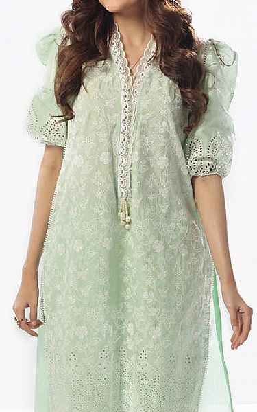 Gul Ahmed Mint Green Lawn Suit (2 pcs) | Pakistani Lawn Dress in USA- Image 2