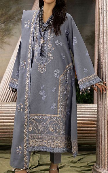 Gul Ahmed Storm Grey Khaddar Suit