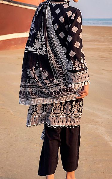 Gul Ahmed Black/Off White Lawn Suit | Pakistani Lawn Dress in USA- Image 2