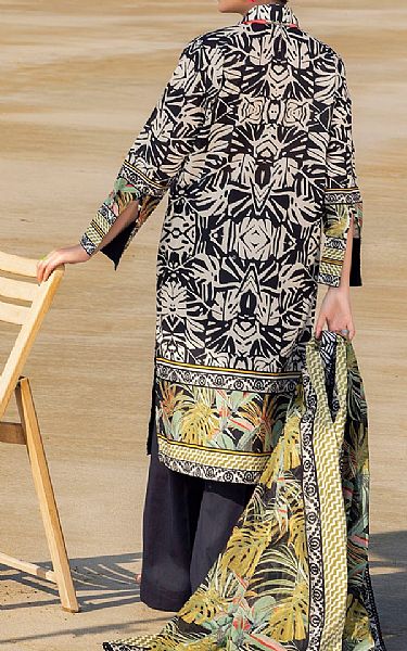 Gul Ahmed Black/Off White Lawn Suit | Pakistani Lawn Dress in USA- Image 2