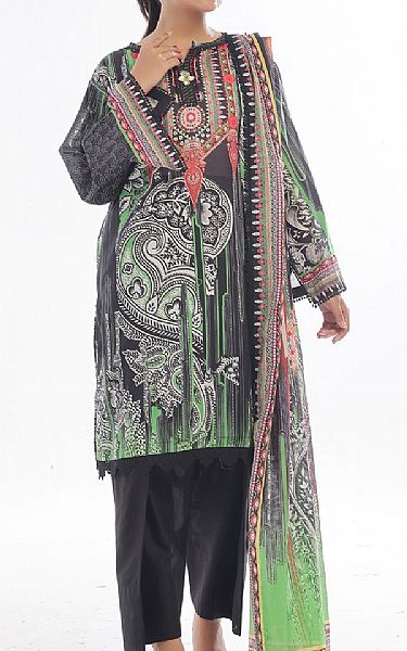 Gul Ahmed Black Lawn Suit | Pakistani Lawn Dress in USA- Image 1