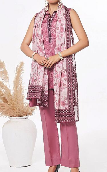 Gul Ahmed Pink Lawn Suit | Pakistani Lawn Dress in USA- Image 1