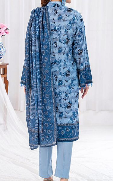 Gul Ahmed Carolina Blue Lawn Suit | Pakistani Lawn Dress in USA- Image 2