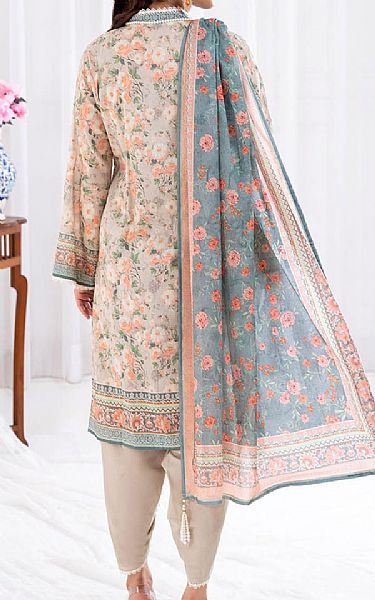 Gul Ahmed Beige Lawn Suit | Pakistani Lawn Dress in USA- Image 2