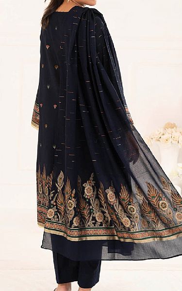 Gul Ahmed Navy Blue Jacquard Suit | Pakistani Lawn Dress in USA- Image 2