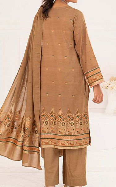 Gul Ahmed Brown Jacquard Suit | Pakistani Lawn Dress in USA- Image 2