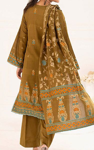Gul Ahmed Clay Brown Jacquard Suit | Pakistani Lawn Dress in USA- Image 2
