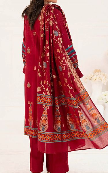 Gul Ahmed Cornell Red Jacquard Suit | Pakistani Lawn Dress in USA- Image 2