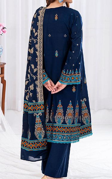 Gul Ahmed Dark Blue Jacquard Suit | Pakistani Lawn Dress in USA- Image 2