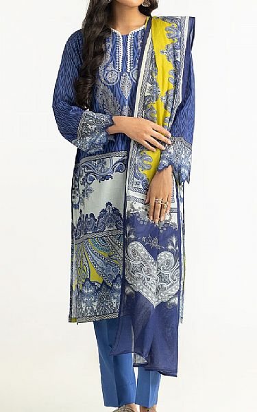 Gul Ahmed Blue Lawn Suit | Pakistani Lawn Dress in USA- Image 1