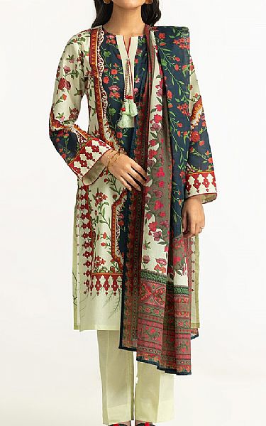 Gul Ahmed Green Mist Lawn Suit | Pakistani Lawn Dress in USA- Image 1