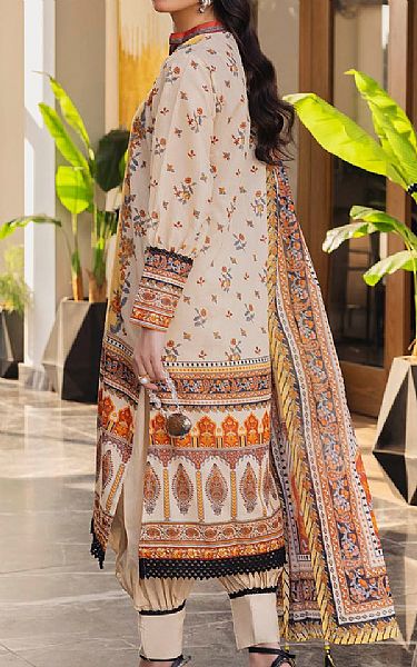 Gul Ahmed Ivory Lawn Suit | Pakistani Lawn Dress in USA- Image 2