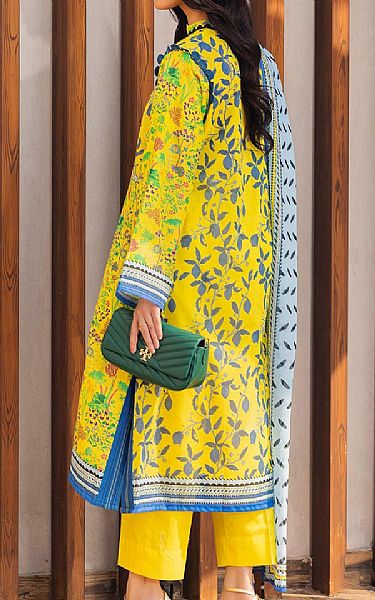 Gul Ahmed Golden Yellow Lawn Suit | Pakistani Lawn Dress in USA- Image 2