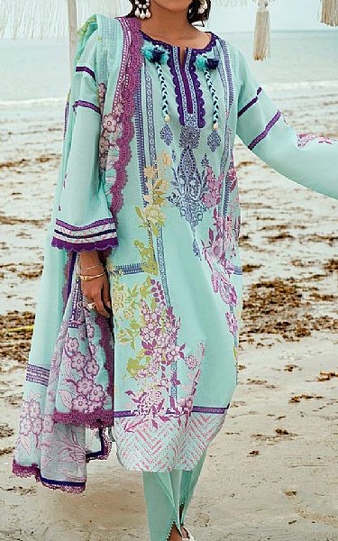 Gul Ahmed Mint Green Lawn Suit | Pakistani Lawn Dress in USA- Image 1