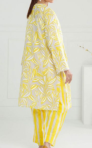 Gul Ahmed Grey/Yellow Lawn Suit (2 pcs) | Pakistani Lawn Dress in USA- Image 2