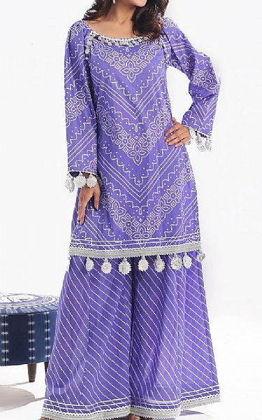 Gul Ahmed Purple Lawn Suit (2 pcs) | Pakistani Lawn Dress in USA- Image 1