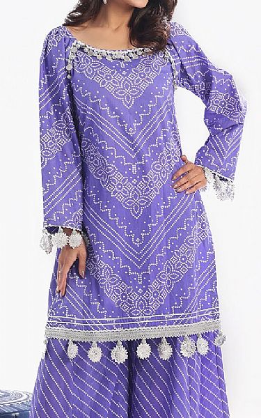 Gul Ahmed Purple Lawn Suit (2 pcs) | Pakistani Lawn Dress in USA- Image 2