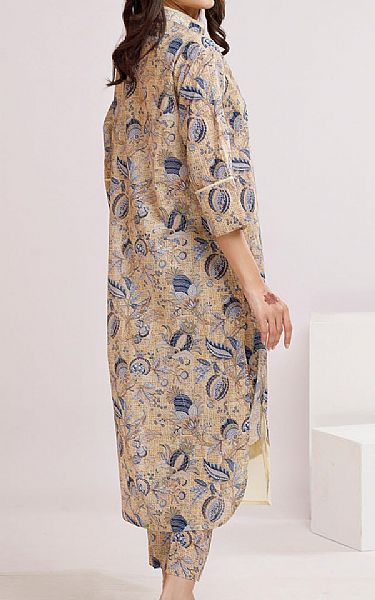 Gul Ahmed Beige Lawn Suit (2 pcs) | Pakistani Lawn Dress in USA- Image 2