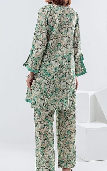 Gul Ahmed Sea Green/Grey Lawn Suit (2 pcs) | Pakistani Lawn Dress in USA- Image 2