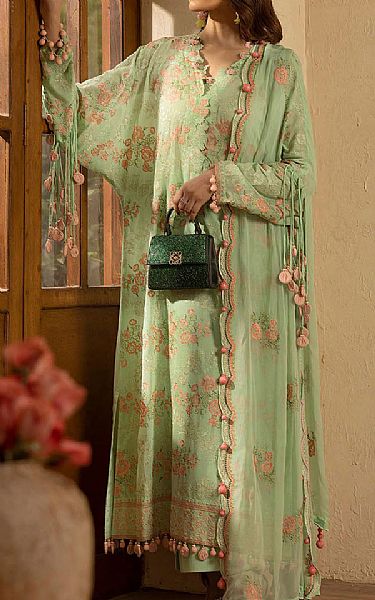 Gul Ahmed Pistachio Voile Suit | Pakistani Lawn Dress in USA- Image 1